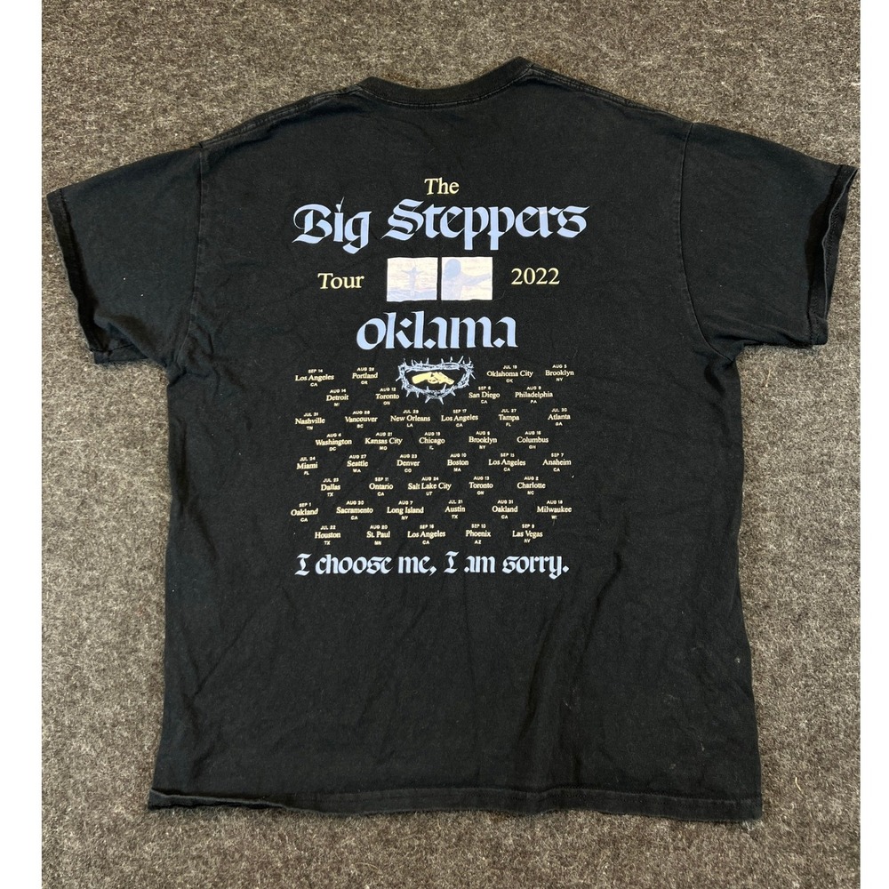 2022 Kendrick Lamar The Big Steppers Tour TShirt Black Oklama Mens M Streetwear